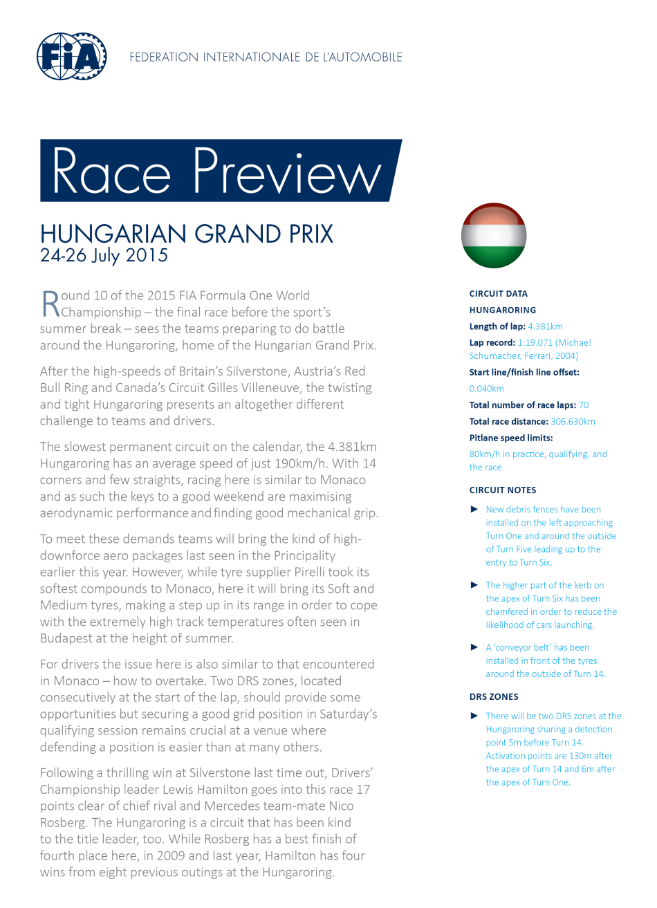 2015 Hungary grand prix race preview  