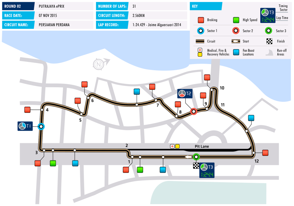 Putrajaya ePrix 2015  - Circuit Map