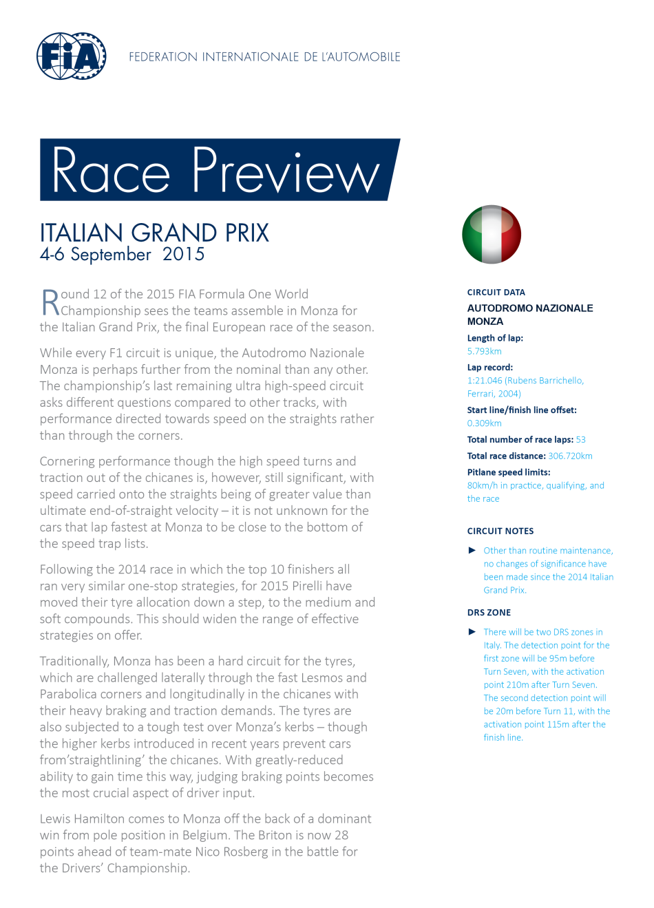 F1 Italian GP Preview 