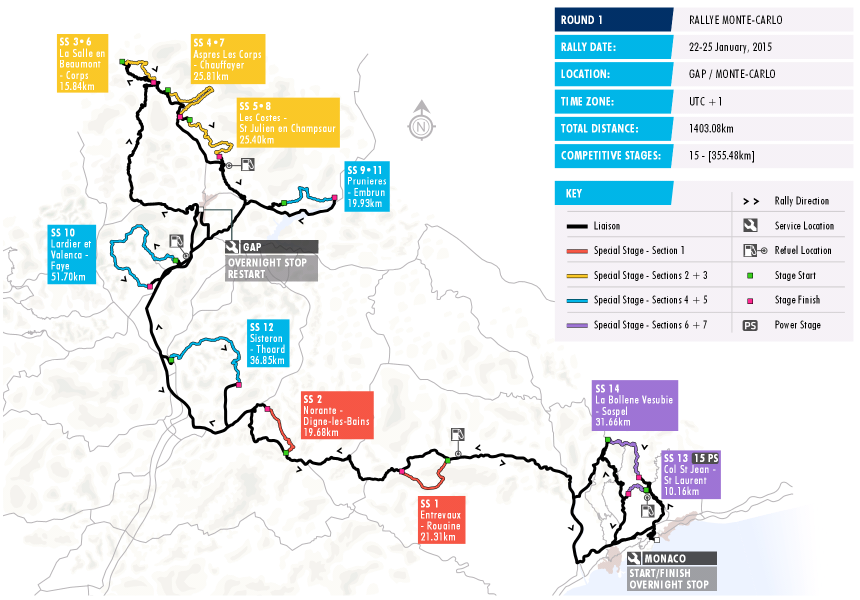 WRC Monte-Carlo Map