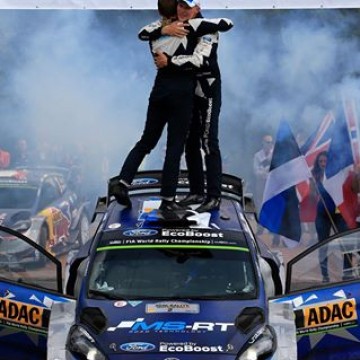 #WRC Ford Fiesta WRC drivers @otttanak and Martin Järveoja claimed their second FIA @officialwrc victory today when they took the top step of the podium on @adacrallyehub
#RallyeDeutschland #Germany #rallying #rallies #motorsport