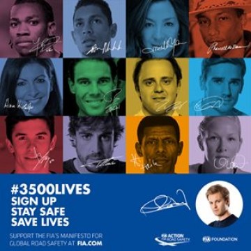 Happy birthday to our #3500LIVES campaign ambassador @nicorosberg. Thank you for supporting #RoadSafety and the "Never Drink and Drive" rule.