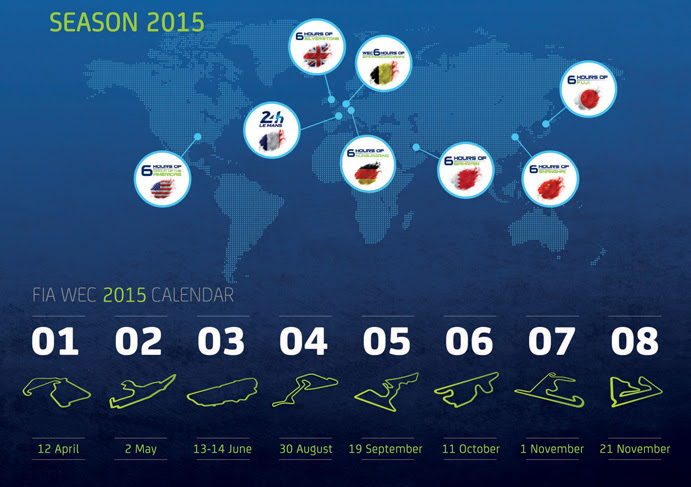 2015 Fia Wec Calendar Unveiled | Federation Internationale De L'automobile