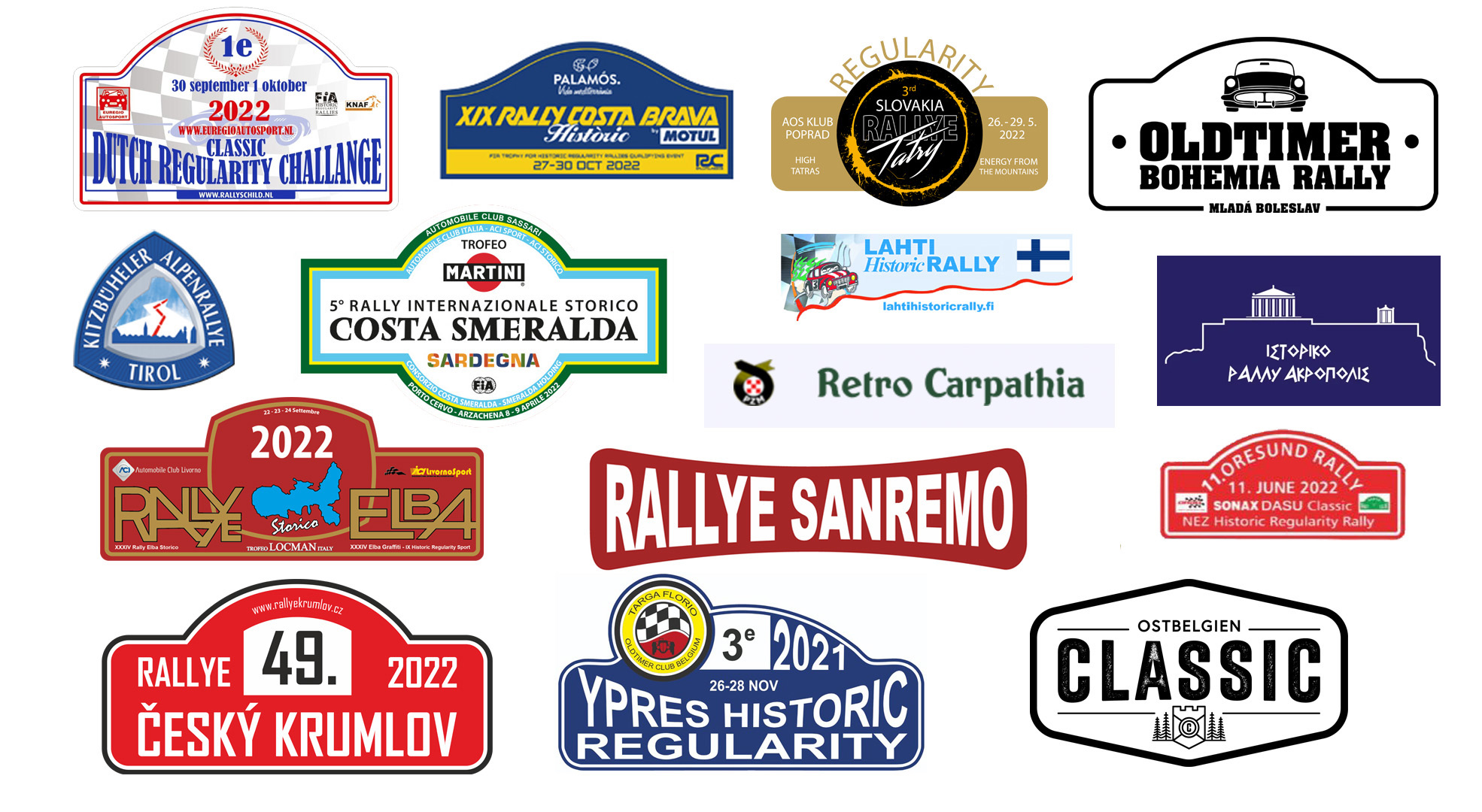 THRR – Fifteen Qualifying Events Revealed for the 2022 FIA Trophy for Historic Regularity