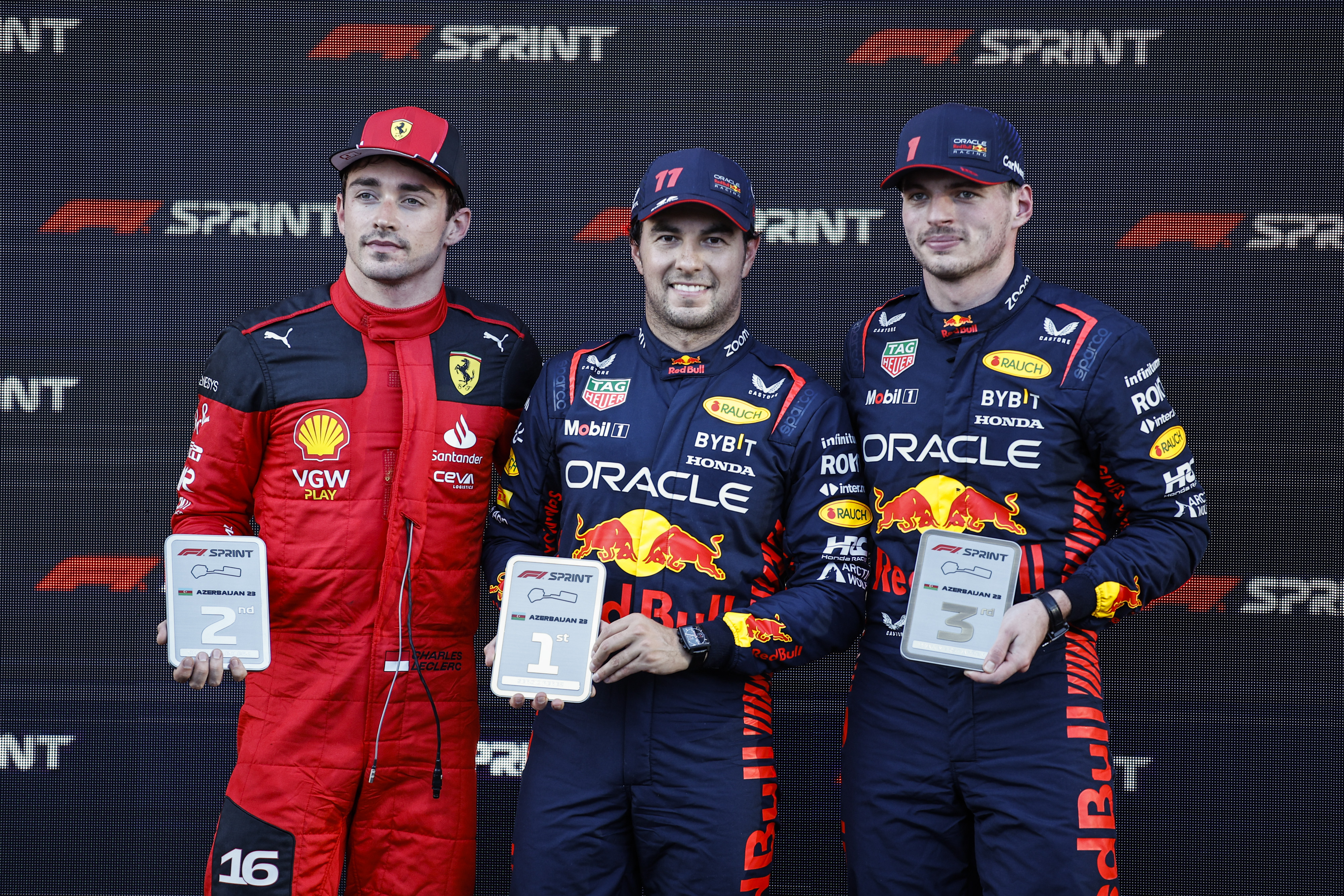 Fernando Alonso & Sergio Perez Photo Finish For P3 Podium