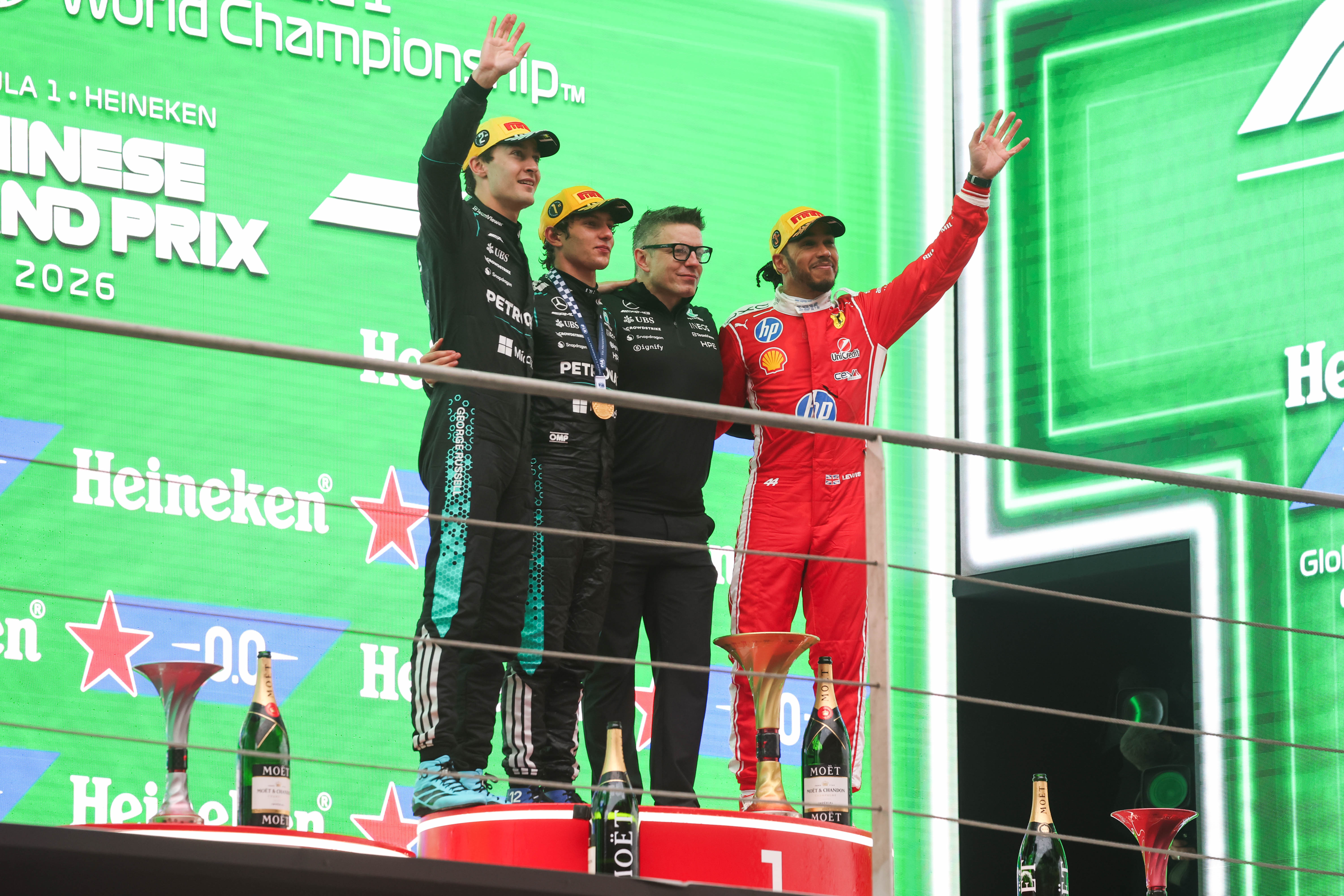 Kimi Antonelli claims first F1 victory in China, Hamilton secures first Ferrari podium