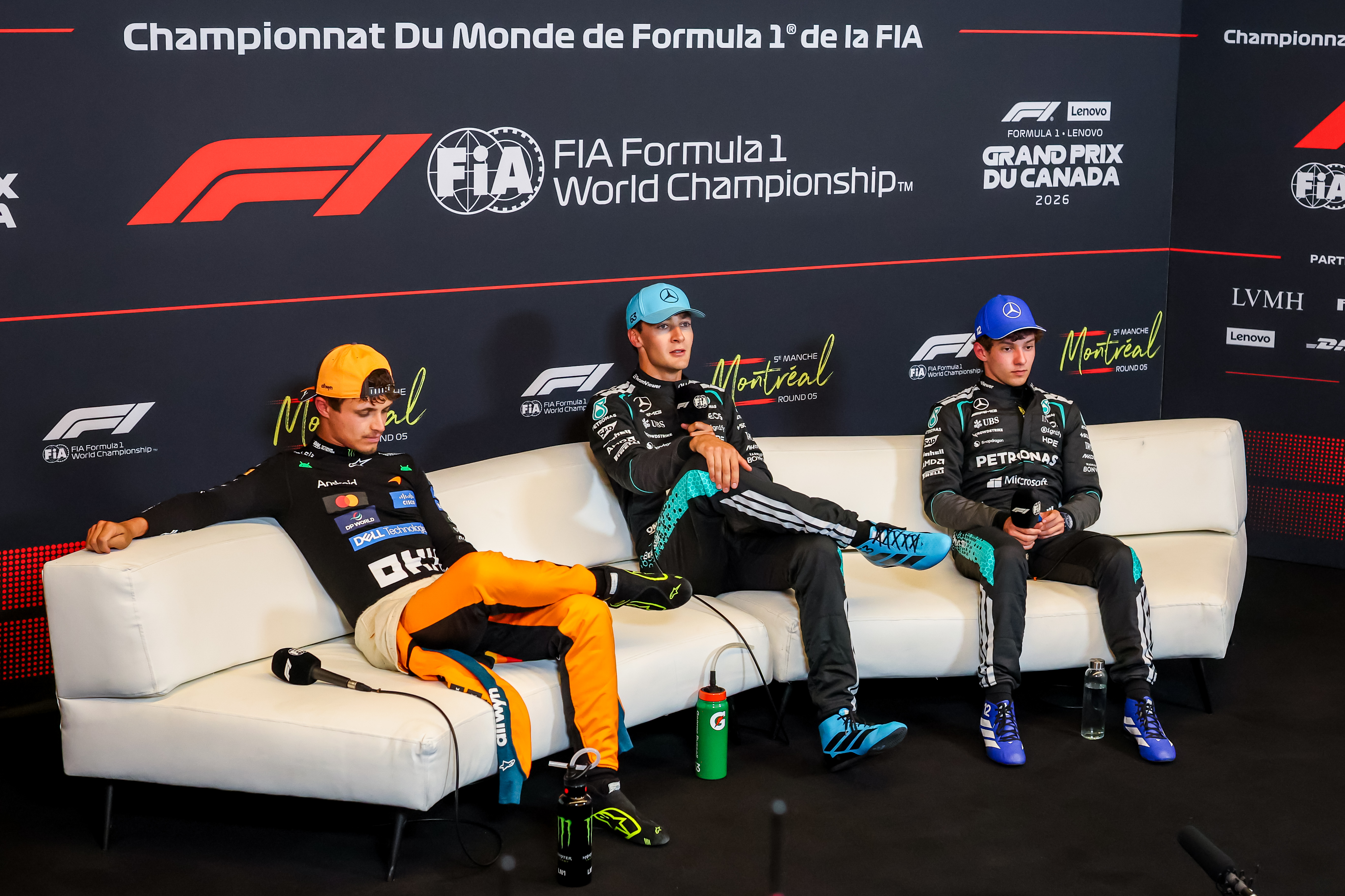 Russell vence Sprint no Canadá em meio a briga na Mercedes; preocupação com pneus molhados