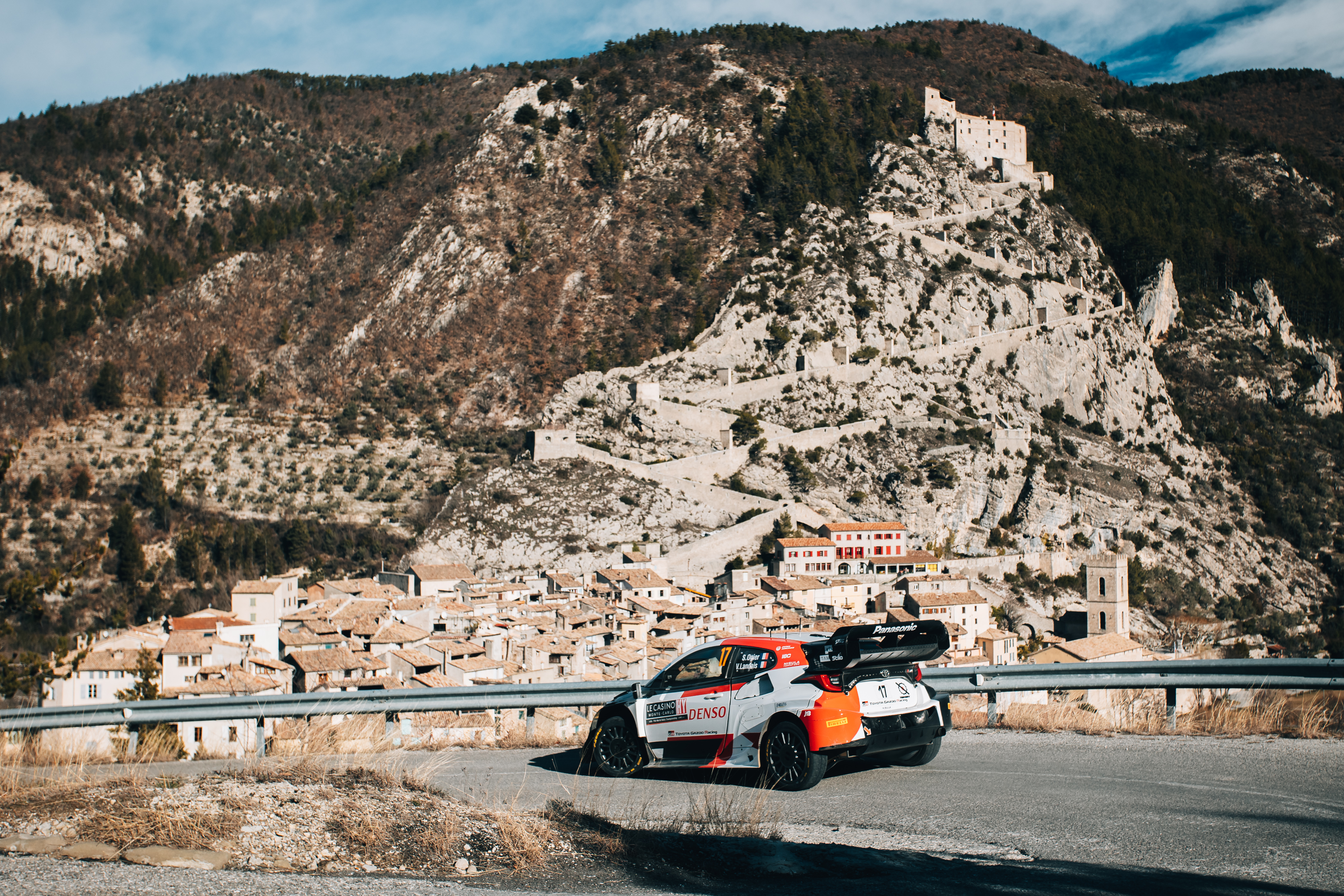 Sebastien Ogier (FRA), Vincent Landais (FRA) of  Team Toyota Gazoo Racing are seen performing during the World Rally Championship, Rallye Monte-Carlo 2023 (photo: DPPI)