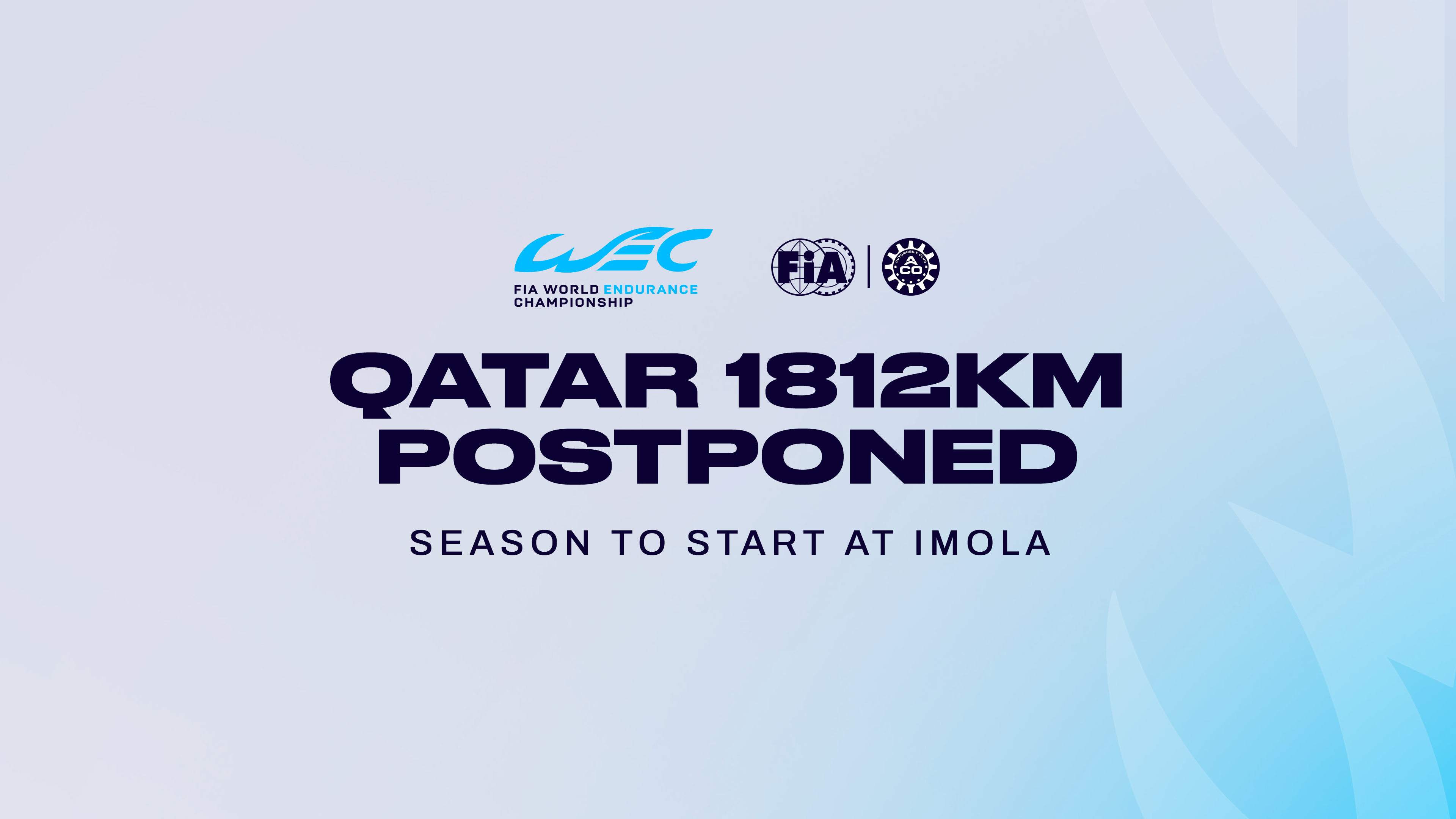 WEC: Qatar 1812km postponed, season to start at Imola
