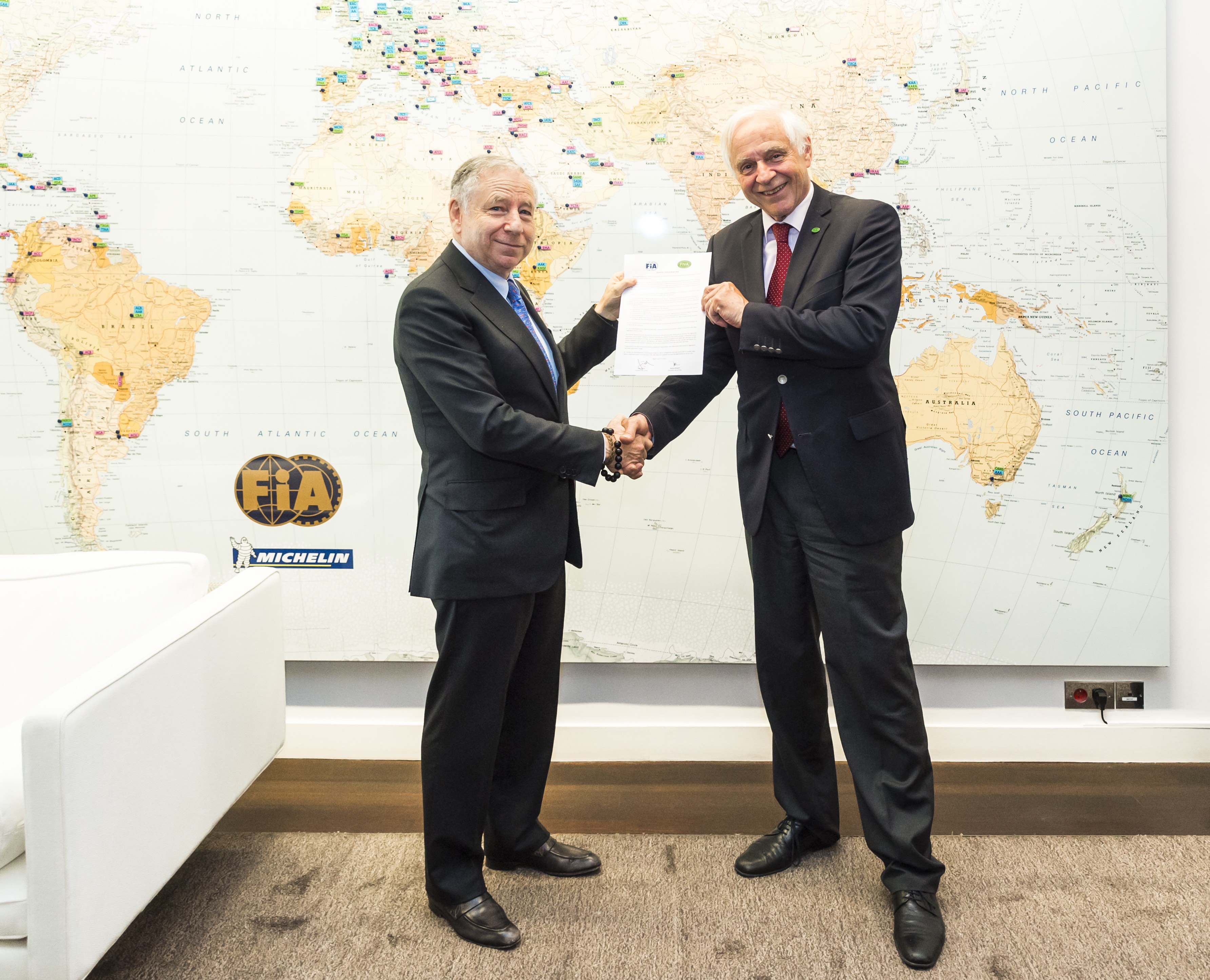 The FIA renews its agreement with the Fédération Internationale des