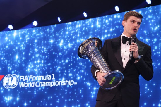 In pictures: Verstappen shines at the FIA gala in Paris with the F1 trophy