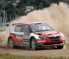 Czech Republic driver Jan Kopecký set fastest time at shakedown – ahead of this year’s two day VINZ International Rally of Whangarei. Photo: Euan Cameron  