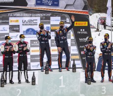 2021 WRC - Arctic Rally Finland - Final podium (Photo Nikos Katikis / DPPI)