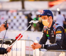 WRC Rally Croatia - Thierry Neuville giving interviews
