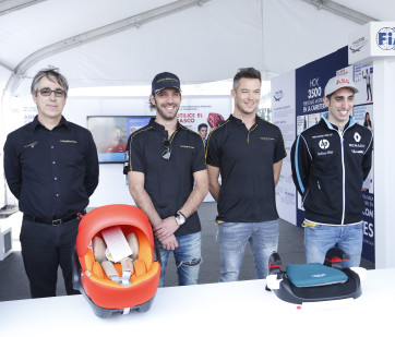Formula E, drivers, child safety, road safety