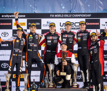 2022 WRC - Rally Sweden - Final podium (Nikos Katikis / DPPI Media)