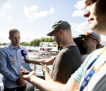2022 WRC - Rally Estonia - Ott Tänak (Hyundai Shell Mobis WRT) speaking to media representatives (photo Nikos Katikis / DPPI)