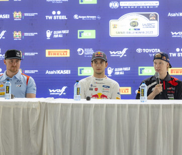 2023 WRC - Safari Rally Kenya - Pre-event FIA press conference - Esapekka Lappi, Kalle Rovanperä, Pierre-Louis Loubet