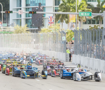 2015 Formula E Miami ePrix - Start - DPPI
