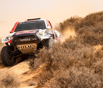 Nasser Al-Attiyah (QAT) / Mathieu Baumel (FRA), Toyota GR DKR Hilux, Toyota Gazoo Racing, during the 2022 Rallye du Maroc (photo: Germain Hazard / DPPI).