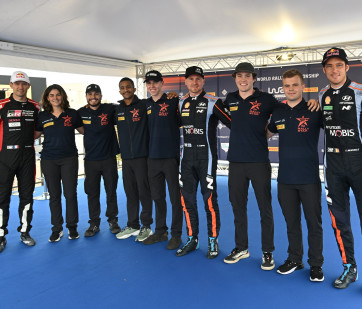 2023 WRC - Rally Italia Sardegna - FIA Rally Star participants meeting the Sébastien Ogier, Esapekka Lappi and Thierry Neuville