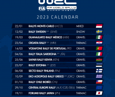 2023 FIA WRC calendar
