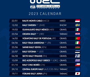2023 FIA WRC calendar