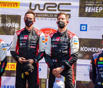 2021 Rally Croatia - Final Podium - Seb Ogier & Julien Ingrassia