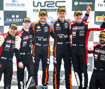 2022 WRC - Rally Finland - Podium at power stage (photo: Jaanus Ree / Red  Bull Content Pool)