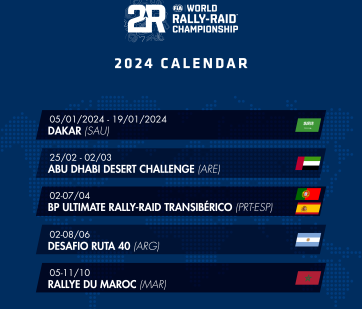 2024 calendar FIA World Rally-Raid Championship (W2RC)