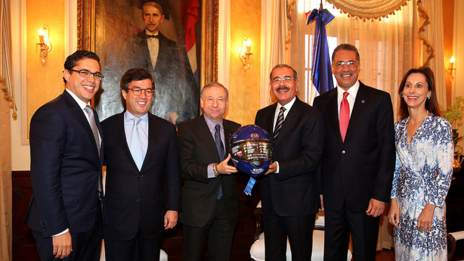 An FIA and IDB delegation including FIA President Jean Todt and IDB President Luis Alberto Moreno met with Dominican Republic Danilo Medina