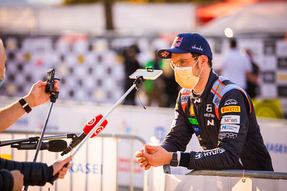 WRC Rally Croatia - Thierry Neuville giving interviews