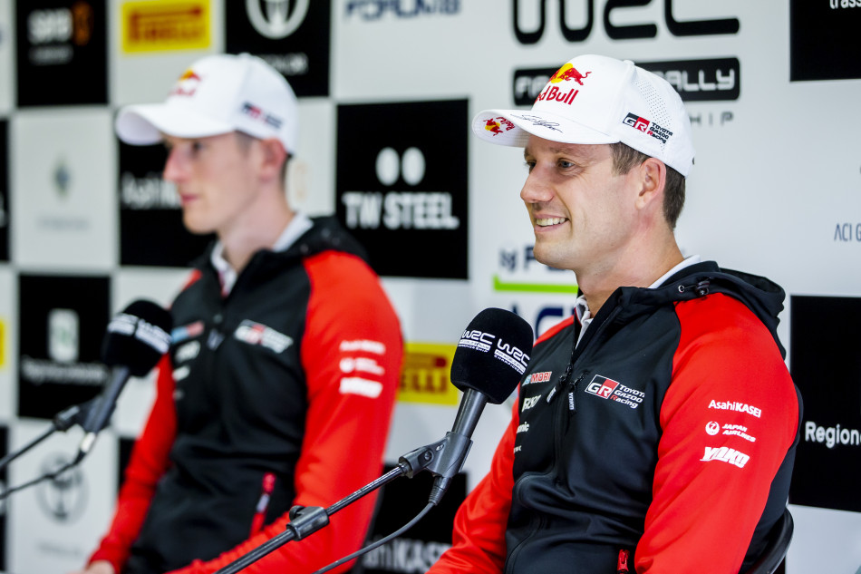 2021 WRC - ACI Rally Monza - Pre-event FIA Press Conference - Elfyn Evans and Sébastien Ogier (DPPI / Nikos Katikis)