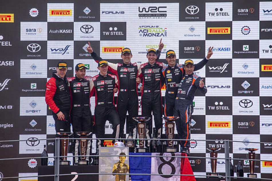 2021 WRC - ACI Rally Monza - Final event podium