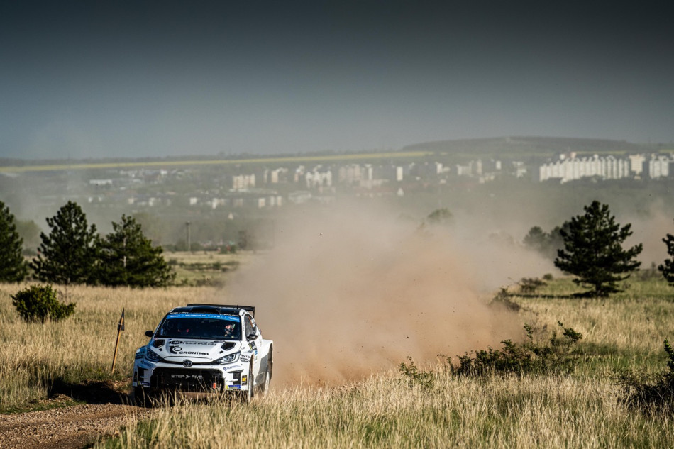 Mikko Heikkila leads Rally Hungary after an action-packed opening leg