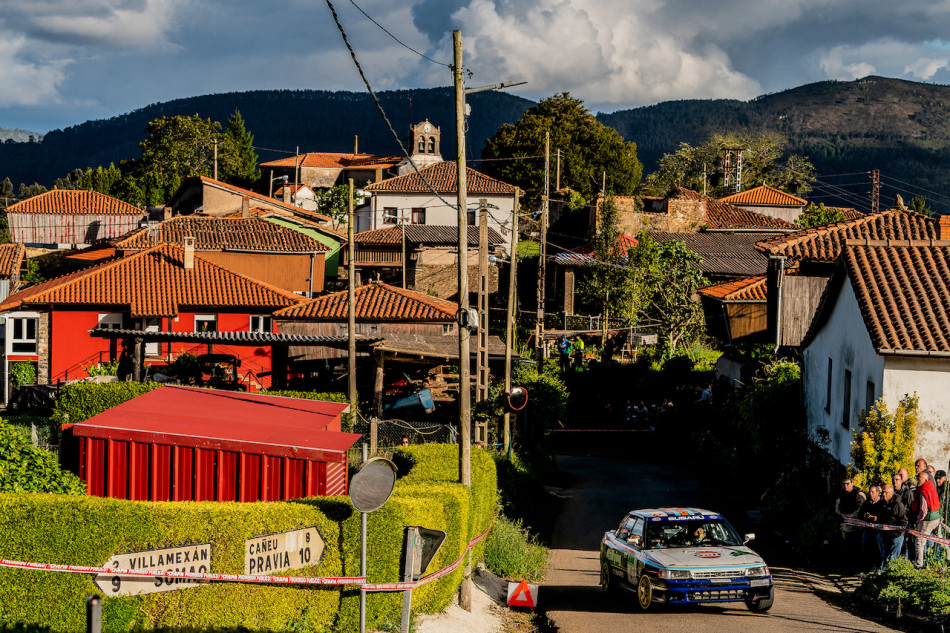 Antonio Sainz in action on the 2023 Historic Rally of Asturias