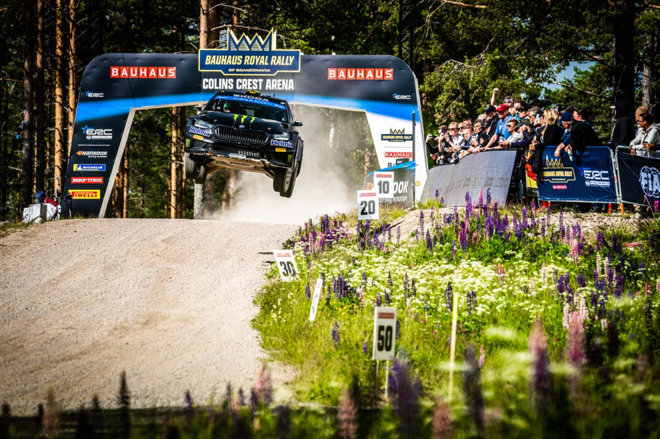 Oliver Solberg is on course for back-to-back home wins in the FIA ERC