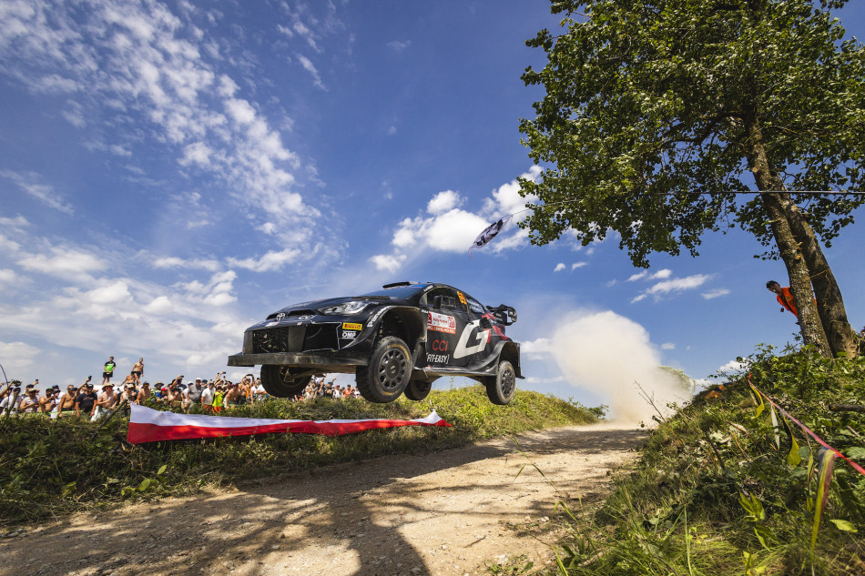 Kalle Rovanpera leads Rally Poland