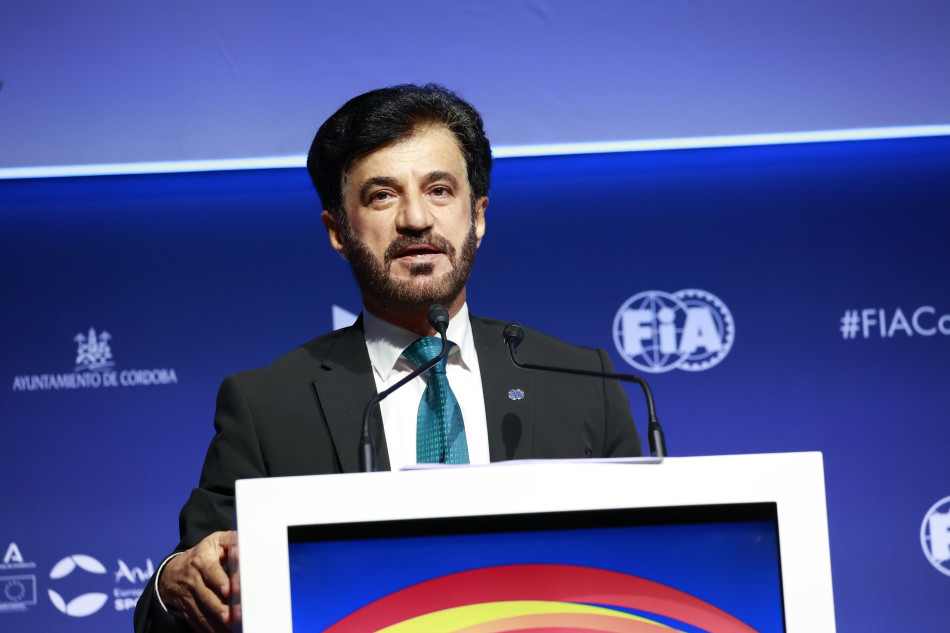 Presidente de la FIA, Mohammed Ben Sulayem Discurso de apertura en la Conferencia Conjunta de Movilidad y Deporte en Córdoba, España hoy (martes 20 de junio de 2023)