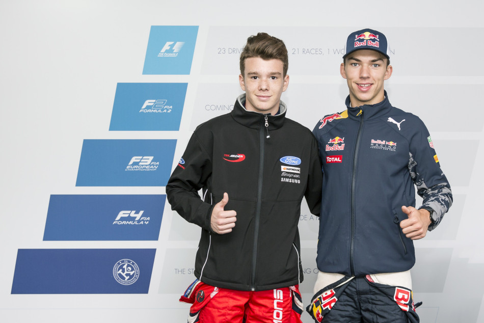 Simmons and Gasly single-seater pyramid