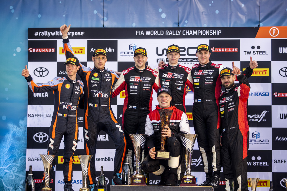 2022 WRC - Rally Sweden - Final podium (Nikos Katikis / DPPI Media)