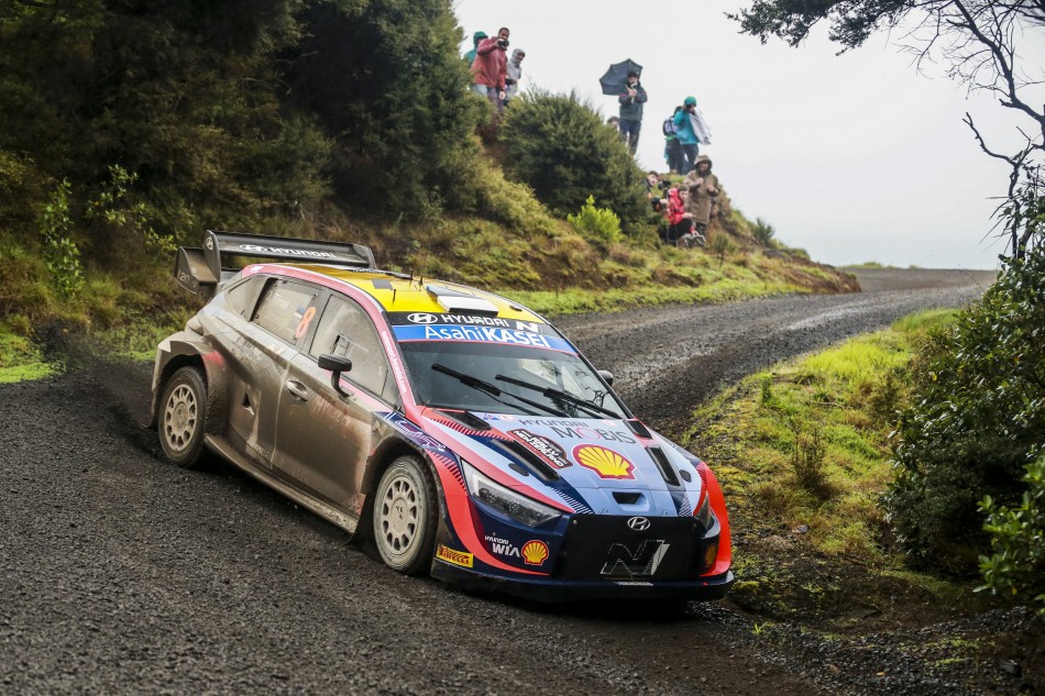 08 TANAK Ott (est), JARVEOJA Martin (est), Hyundai Shell Mobis World Rally Team, Hyundai i20 N Rally 1, action during the Rally New Zealand 2022, 11th round of the 2022 WRC World Rally Car Championship, from Sept. 29 to October 2, 2022 at Auckland, NZ