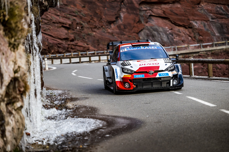 S. Ogier/V. Landais, Toyota Gazoo Racing, Rallye Monte-Carlo 2023 (photo DPPI)