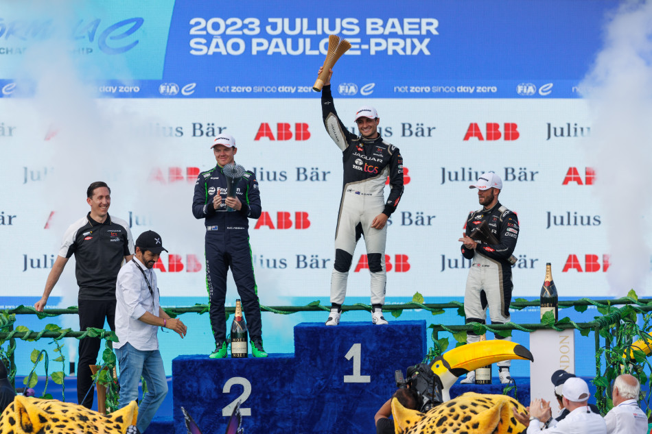 Evans leads all-Jaguar Formula E podium in Sao Paulo