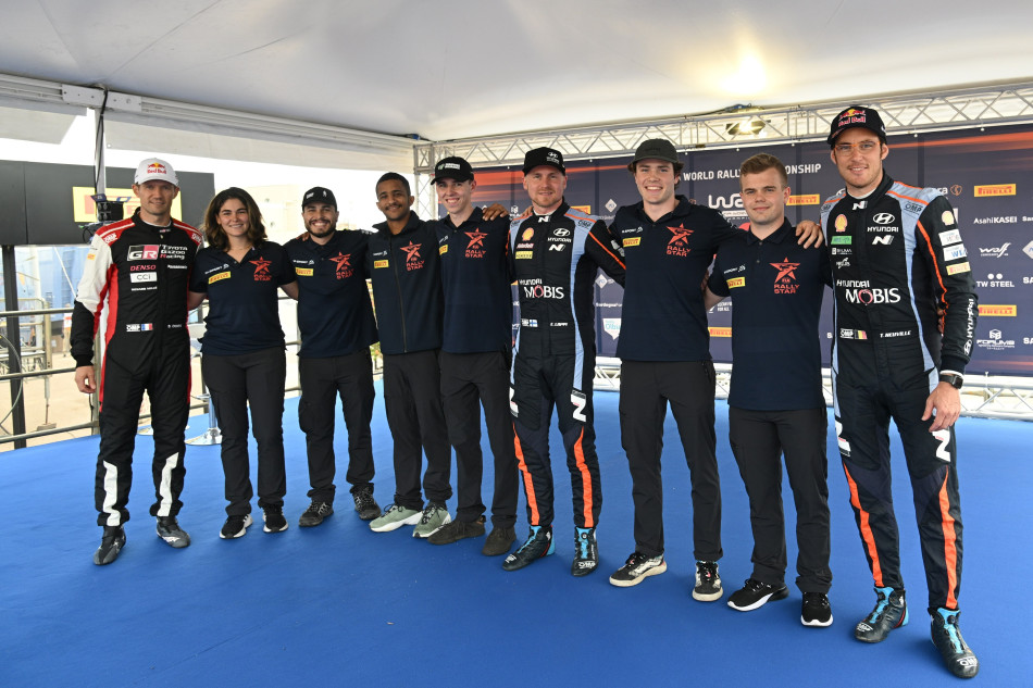 2023 WRC - Rally Italia Sardegna - FIA Rally Star participants meeting the Sébastien Ogier, Esapekka Lappi and Thierry Neuville