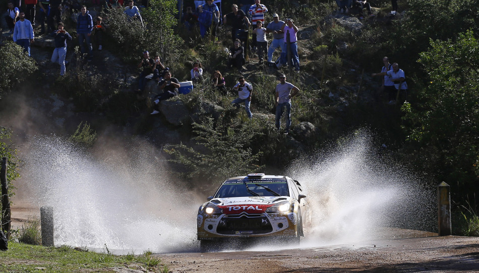 Meeke leads after car-breaking day