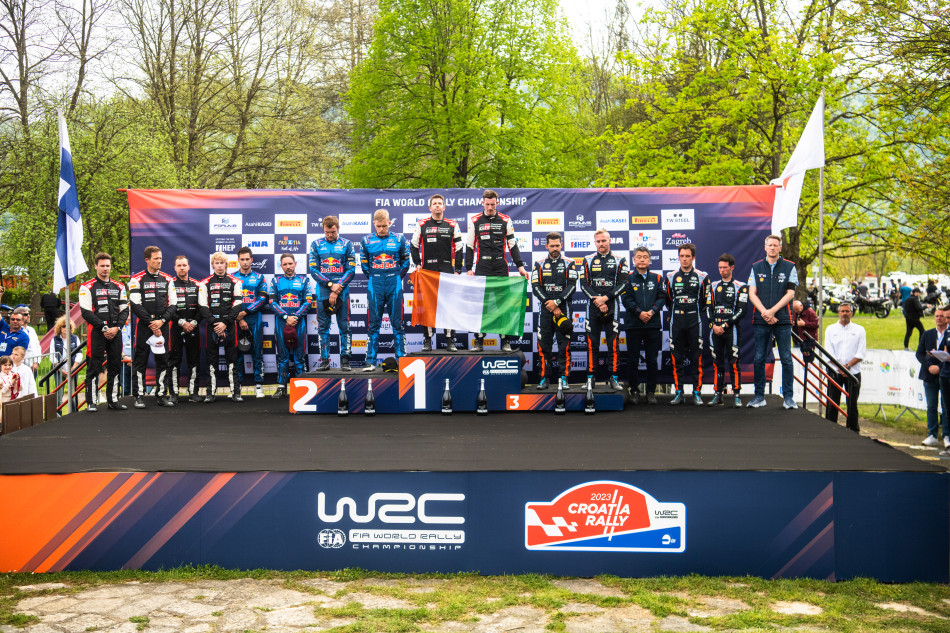 2023 WRC - Rally Croatia - Final Power Stage podium and tribute to Craig Breen (photo Jaanus Ree / Red Bull Content Pool)