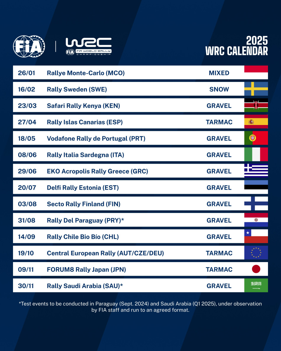 Wrc 2026 Calendar 2025 Cahra Corella