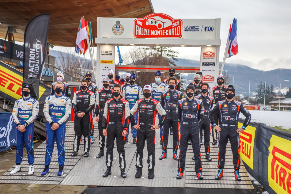 2021 WRC - P1 crews on start ramp at Rally Monte-Carlo (photo Stéphane Demard / ACM) 2021 WRC - P1 crews on start ramp at Rally Monte-Carlo (photo Stéphane Demard / ACM)