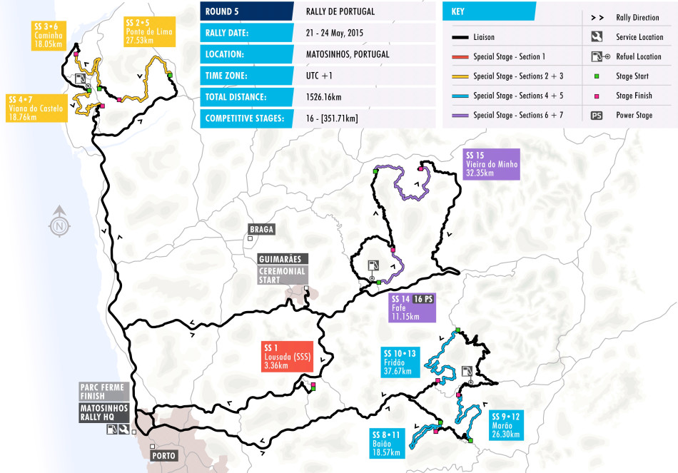 2015 Rally de Portugal - Stage Map